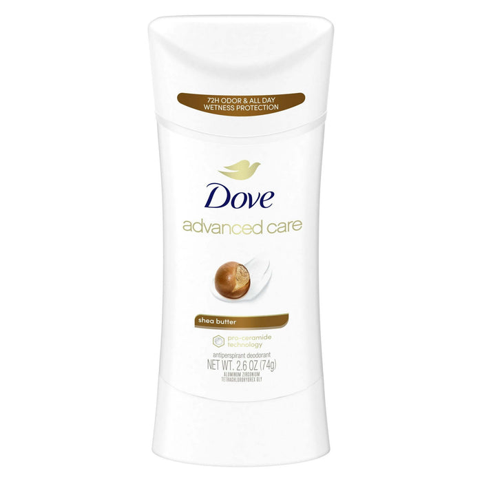 Dove Advanced Care Women's Antiperspirant Deodorant Stick Pro Ceramide Shea Butter, 2.6 oz Twin Pack