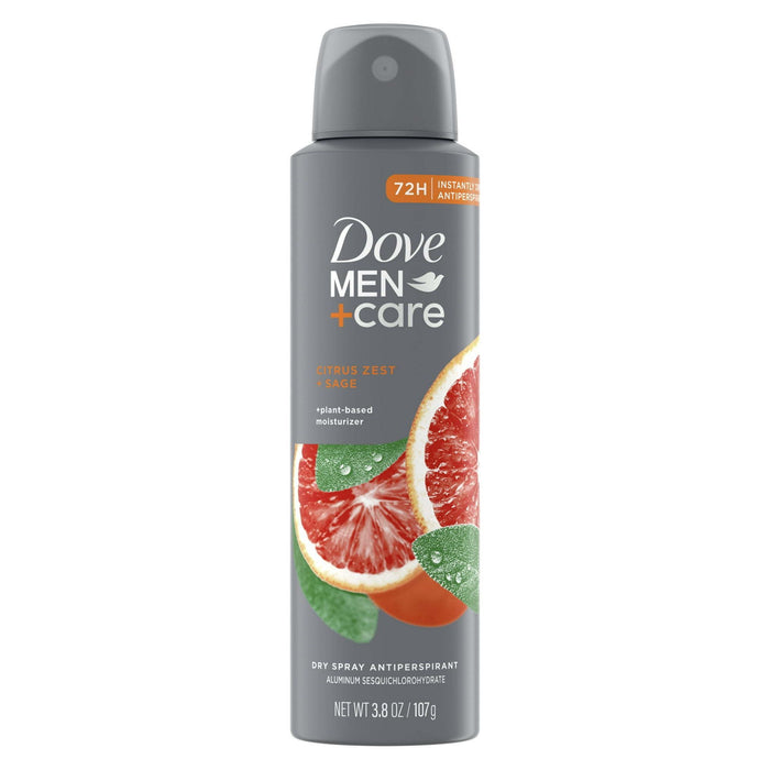 Dove Men+Care Men's Antiperspirant Dry Spray Citrus Zest & Sage, 3.8 oz