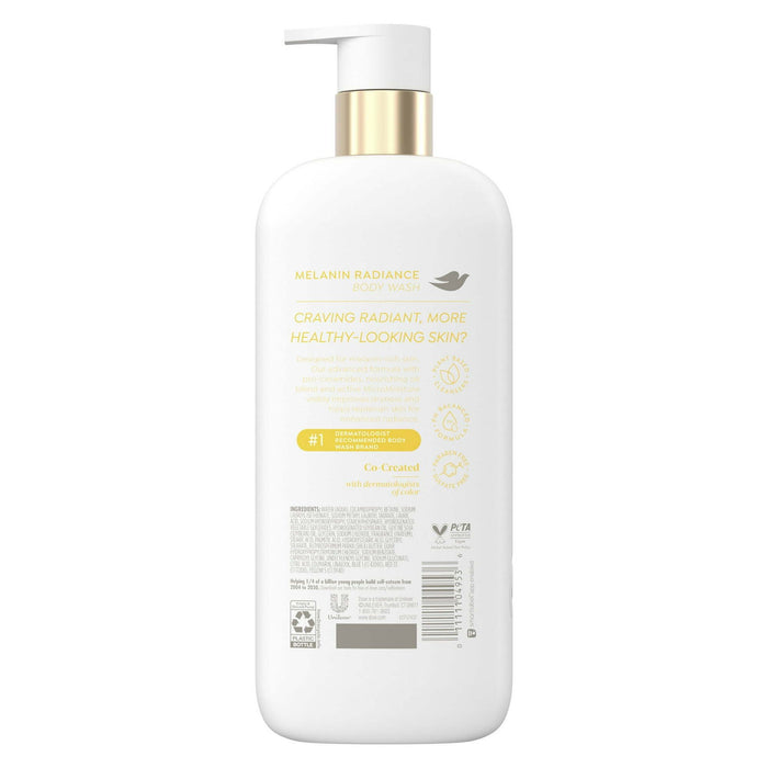 Dove Melanin Radiance Body Wash 5% Pro-Ceramide Serum with Nourishing Oil Blend All Skin, 18.5 oz