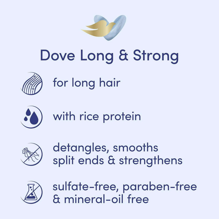 Dove Love Your Lasting Length Strengthening Daily Conditioner with Rice Protein, 13.5 fl oz