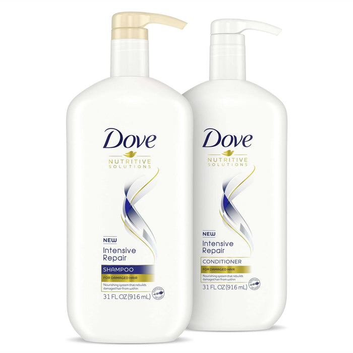 Dove Nutritive Solutions Shampoo and Conditioner with Pump Intensive Repair 31 oz 2 Count