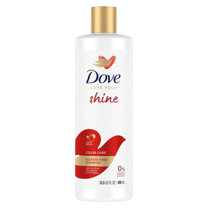 Dove Love Your Shine Color Care Daily Shampoo with Vegan Omega 3, 13.5 fl oz