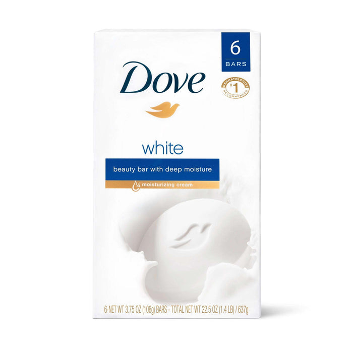 D ove White Beauty Bar, 4 oz, 6 Bar