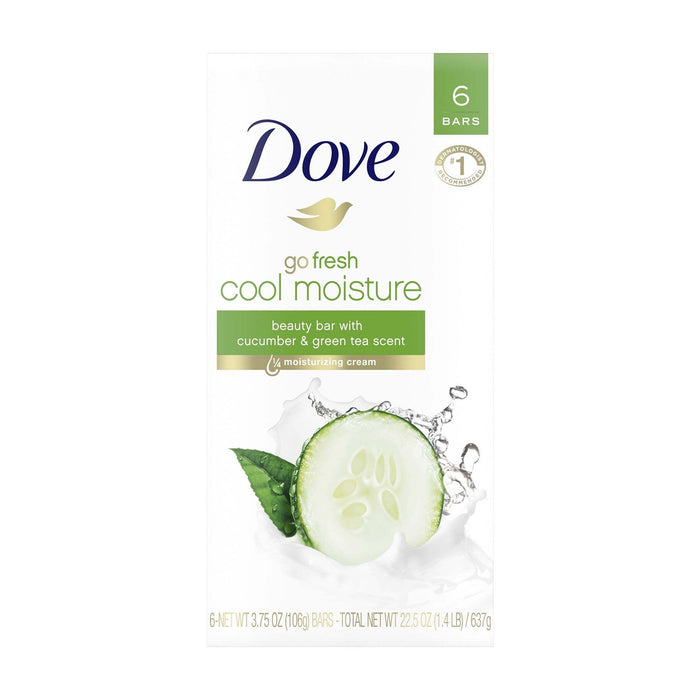 D ove Cool Moisture Cucumber And Green Tea Beauty Bar 22.50 oz 6 Bars