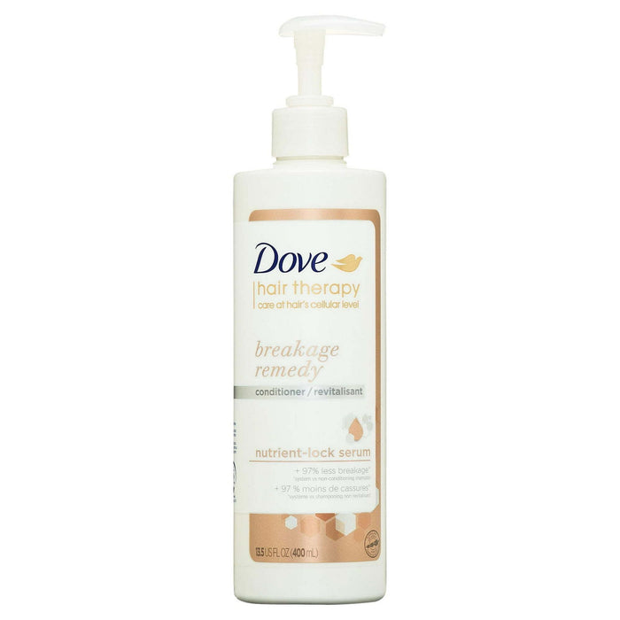 Dove Hair Therapy Breakage Remedy Daily Conditioner Damaged Hair, Nutrient-Lock Serum, 13.5 fl oz