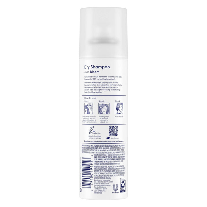 Dove Refreshing Weightless Dry Shampoo, Rose Bloom, 5 oz