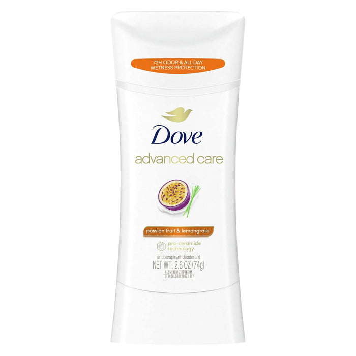 Dove Advanced Care Women's Deodorant Stick Passion Fruit & Lemongrass, 2.6 oz