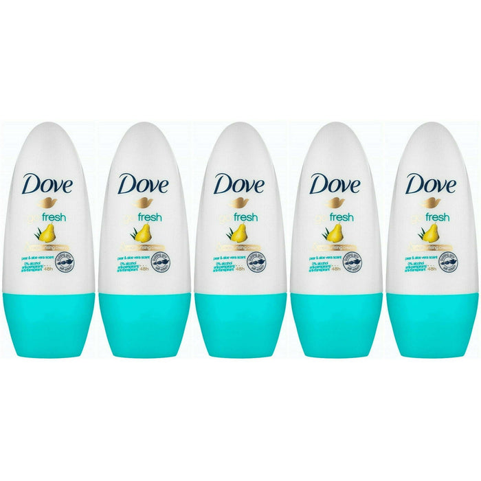 Dove Go Fresh Pear and Aloe Antiperspirant Roll-on, 50 Ml / 1.7 Ounce (Pack of 5)