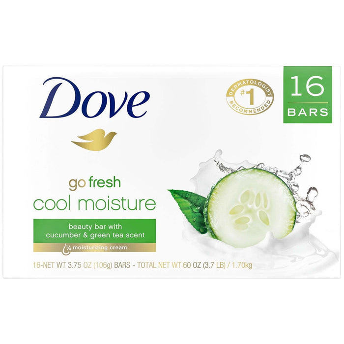 D ove Go Fresh Cool Moisture Beauty Bar (3.75 oz., 16 ct.)