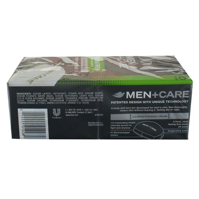 Dove Men+Care Body & Face Bars, Extra Fresh, 4.25 oz bars, 6 ea (Pack of 2)