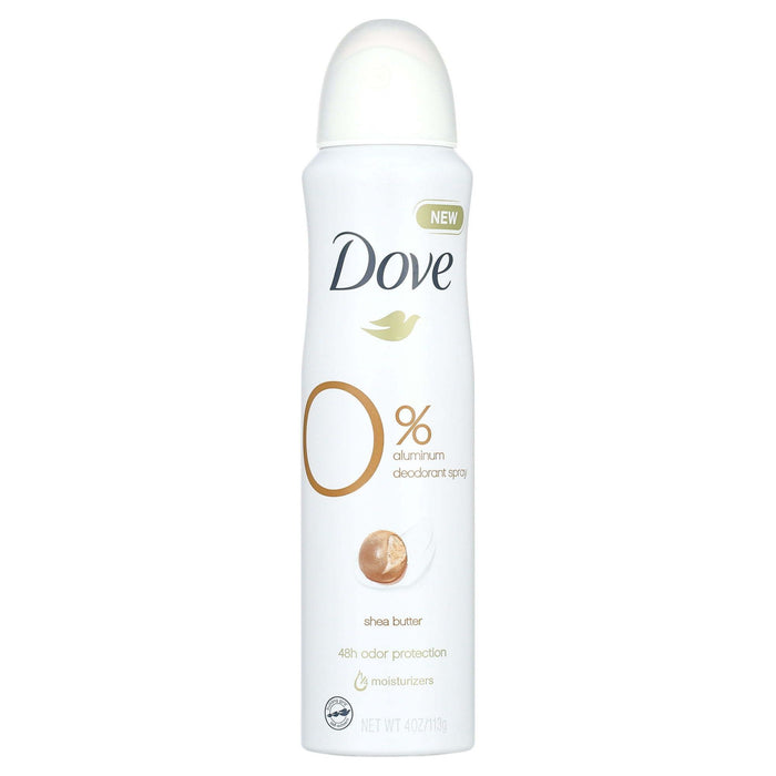 Dove 0% Aluminum Deodorant Spray Shea Butter Aluminum Free Deodorant For 48 Hour Protection 4OZ, 1