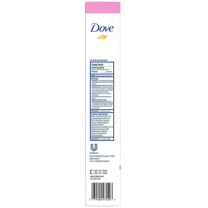 Dove Women's Invisible Dry Spray Antiperspirant Deodorant, 4.8 Ounce (3 Pack)