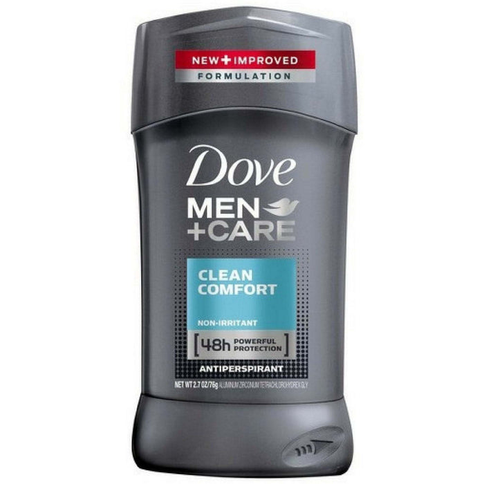 Dove Men+Care Antiperspirant Deodorant Stick Clean Comfort 2.7 oz (Pack of 6)