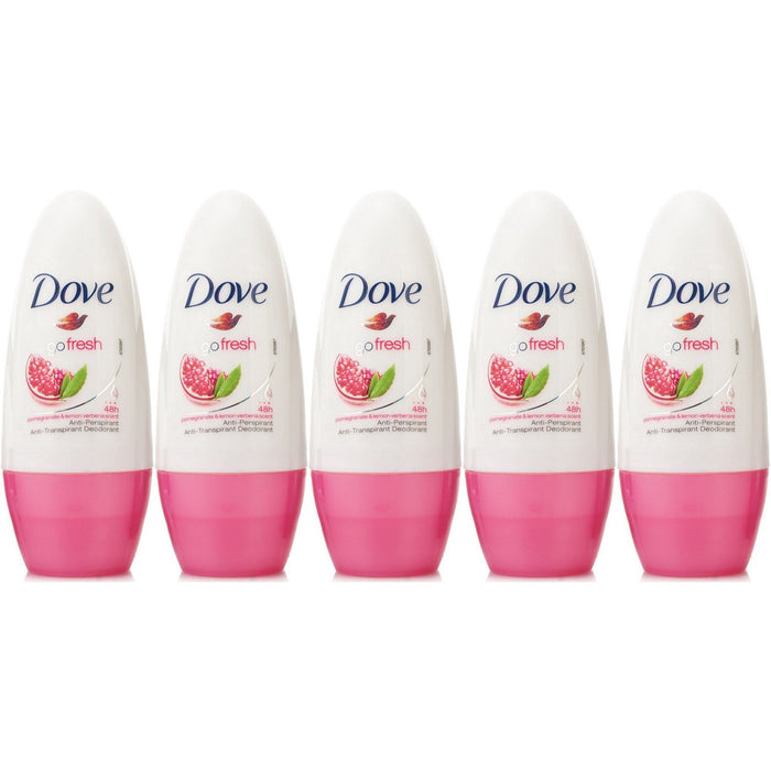 Dove Go Fresh Pomegranate & Lemon Verbena Scent Antiperspirant Roll-on, 50 Ml / 1.7 Ounce (Pack of 5)