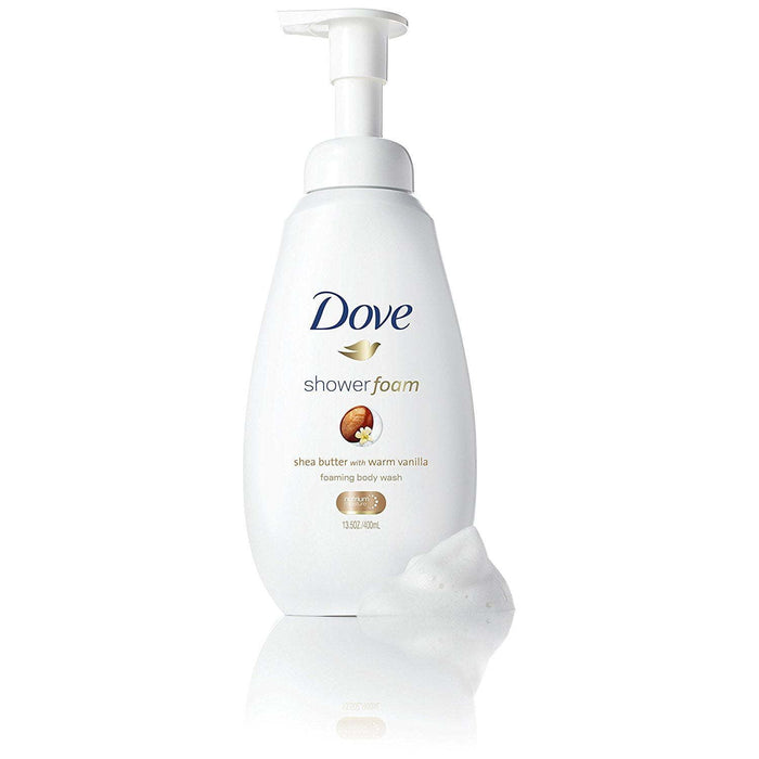 Dove Shower Foam, Shea Butter with Warm Vanilla, 13.5 oz (Pack of 3)