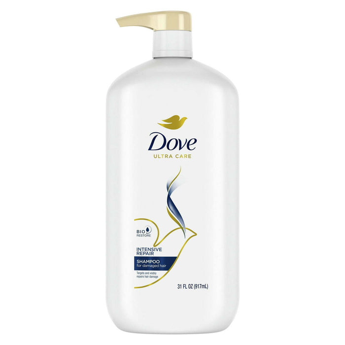 Dove Ultra Care Repairing Daily Shampoo Conditioner Extra Strong Hold Hairspray Set All Hair, 3 Piece