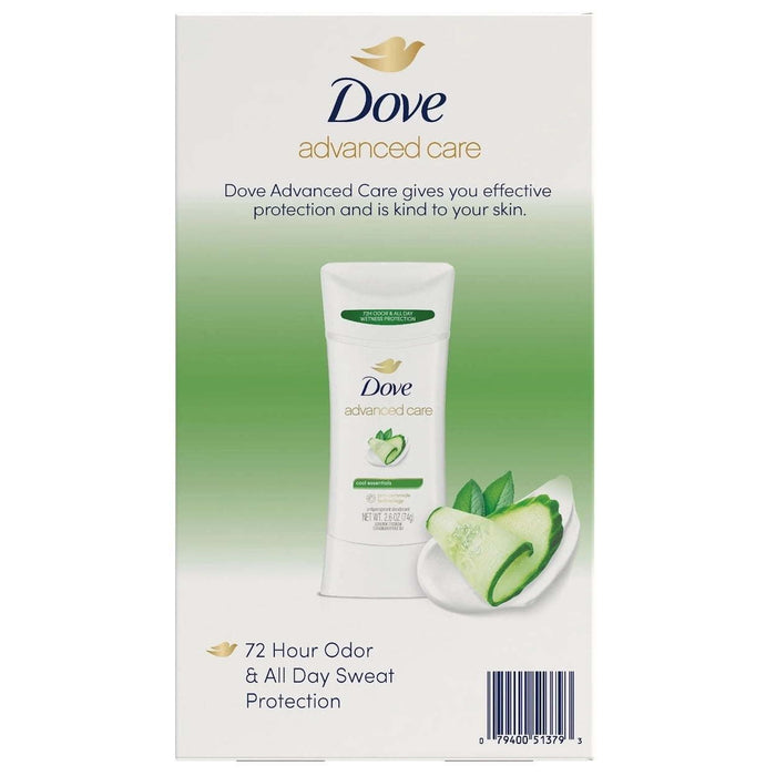 Dove Advanced Care Cool Essentials Deodorant 2.6 Ounce (Pack of 4)