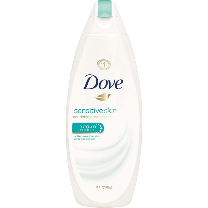 Dove Sensitive Skin Nourishing Body Wash, Unscented, 22 oz (Pack of 4)