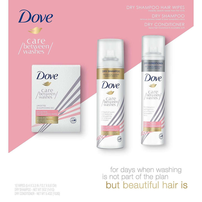 Dove Go Active Dry Shampoo, Conditioner and Sheets (3 pk.)