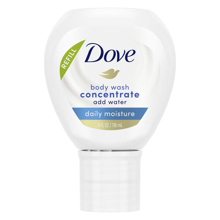 Dove Body Wash Concentrate Refill Daily Moisture Refill for use with Dove reusable bottle for Instantly Soft Skin and Lasting Nourishment 4 fl oz