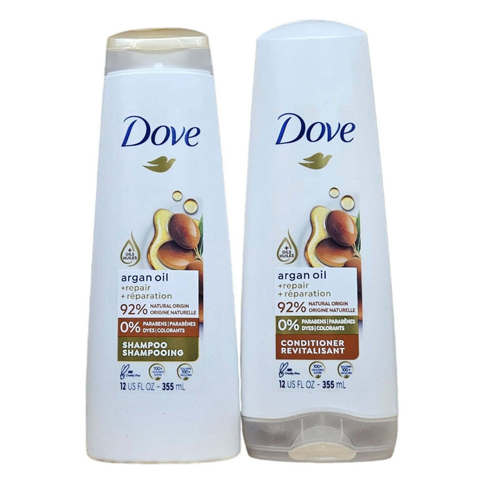 Dove Beauty Argan Oil and Repair Shampoo & Conditioner Set 12oz