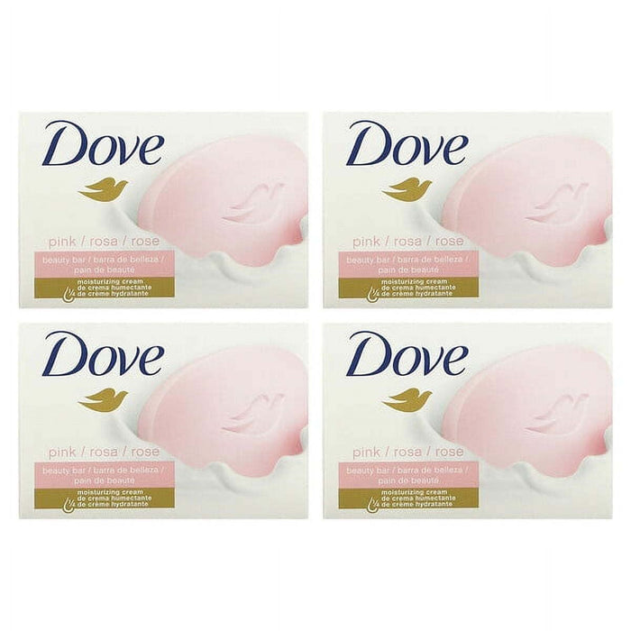 D ove, Beauty Bar Soap with Deep Moisture, Pink, 4 Bars, 3.75 oz