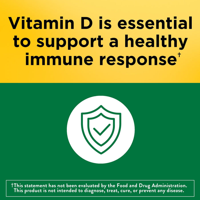 Nature Made Vitamin D3 1000 IU (25 mcg) Softgels; Bone and Immune Support; 500 Count
