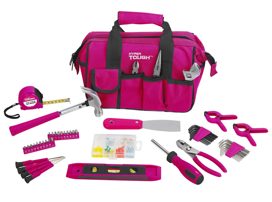 Hyper Tough 89-Piece Pink Household Tool Set, 9201