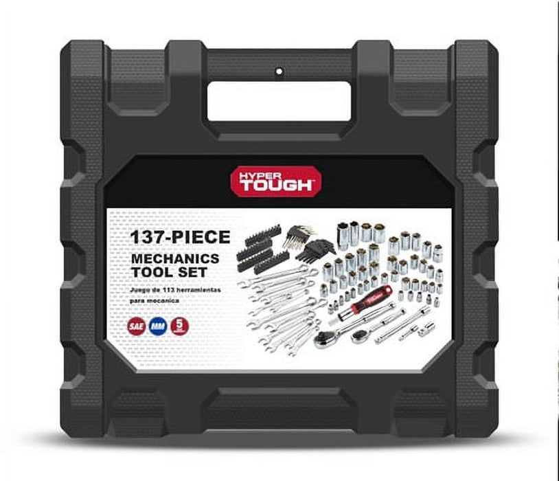 Hyper Tough 137 Piece 1/4 and 3/8 inch Drive Mechanic Socket Set-UJ5408TA