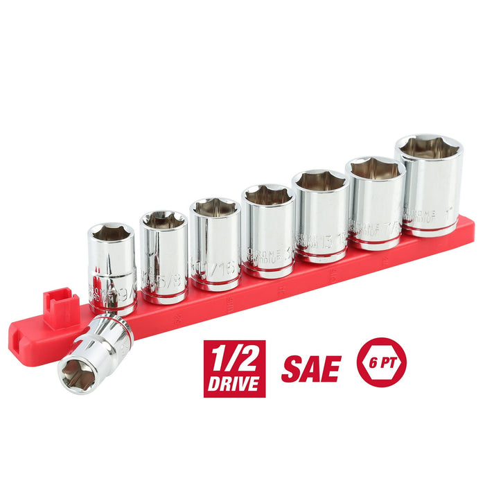 Hyper Tough 9-Piece, 1/2-Inch Drive Standard SAE Sockets, 5831