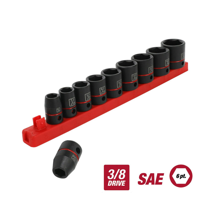 Hyper Tough 11-Piece 3/8-Inch Drive, Standard Impact Socket Set SAE, 43246