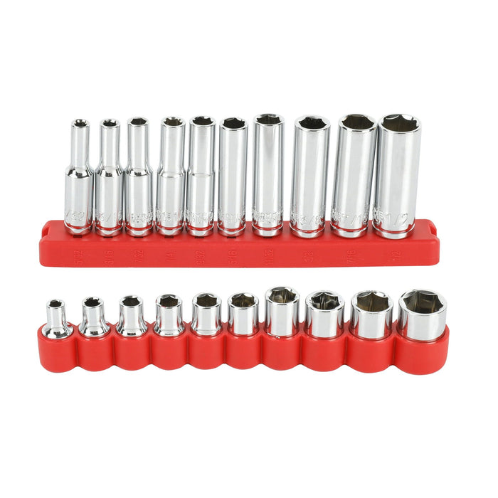 Hyper Tough 22-piece 1/4 inch Dr. Socket Set SAE, Model 43153