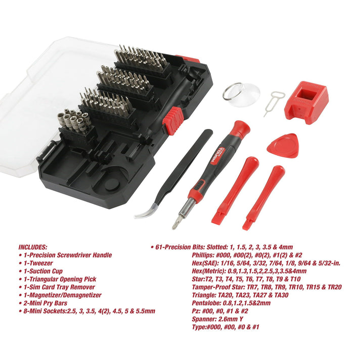 Hyper Tough 77-Piece Electronics Precision Tool Kit, Model 42429