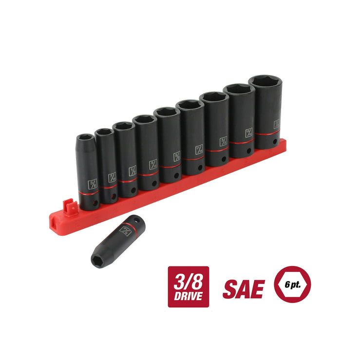 Hyper Tough 11-Piece 3/8-inch Drive, Deep Impact Socket Set SAE, 43243