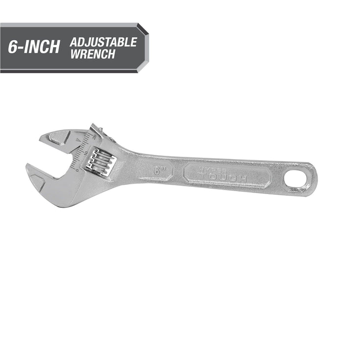 Hyper Tough 6-inch Adjustable Wrench, Steel Construction, Model 43179