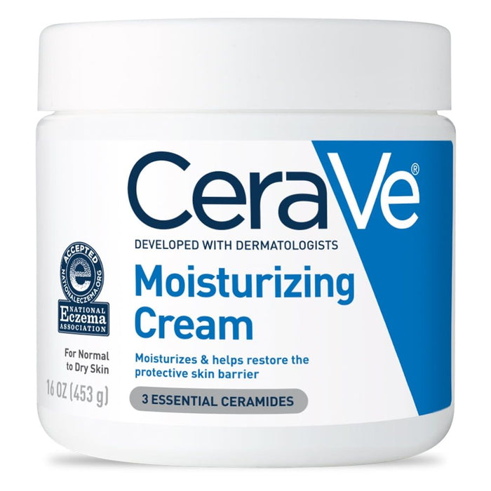 CeraVe Moisturizing Cream, Face & Body Moisturizer for Normal to Very Dry Skin, 16 oz