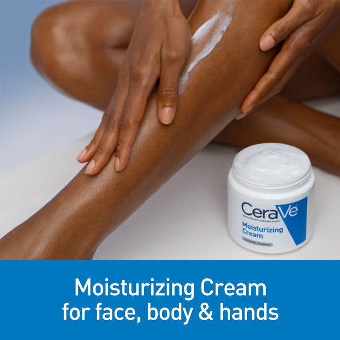 (2 pack) CeraVe Moisturizing Cream, Face & Body Moisturizer for Normal to Very Dry Skin, 16 oz