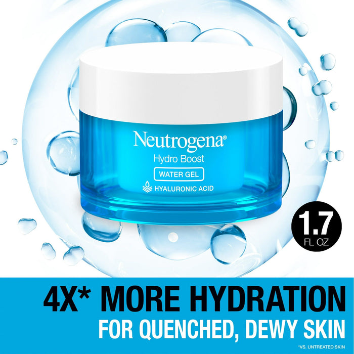 2 pack) Neutrogena Hydro Boost Water Gel Face Moisturizer Lotion with Hyaluronic Acid, 1.7 oz