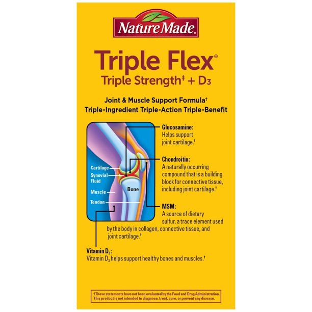 Nature Made TripleFlex Triple Strength Caplets with Vitamin D3; 80 Count