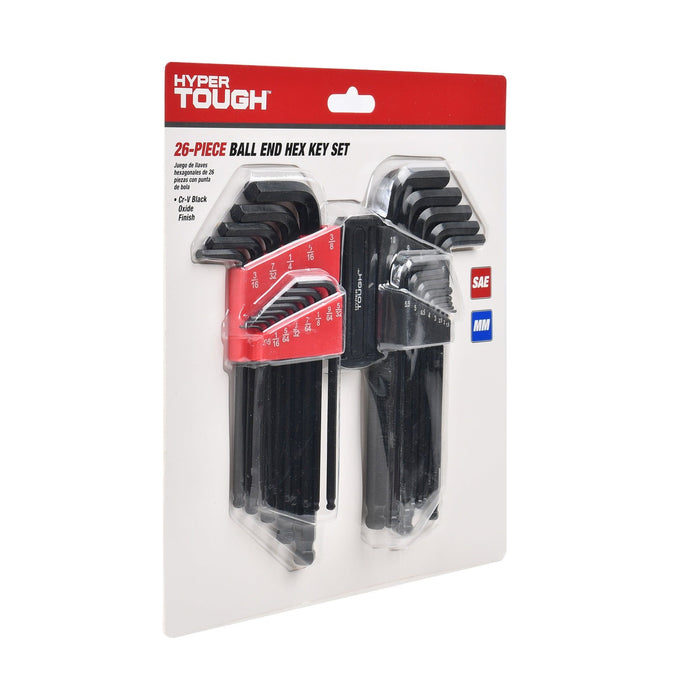 Hyper Tough Heavy-duty 26-Piece Ball End Hex Key Set