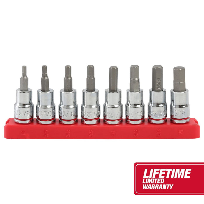 Hyper Tough 9-Piece 3/8-in Drive Standard SAE Sockets, Hex Bit Set