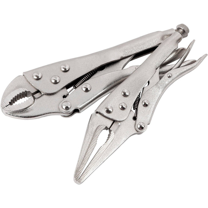 Hyper Tough 2-Piece Locking Plier Set with 6-1/2-inch-Long Nose and 7-Inch Curved Jaw