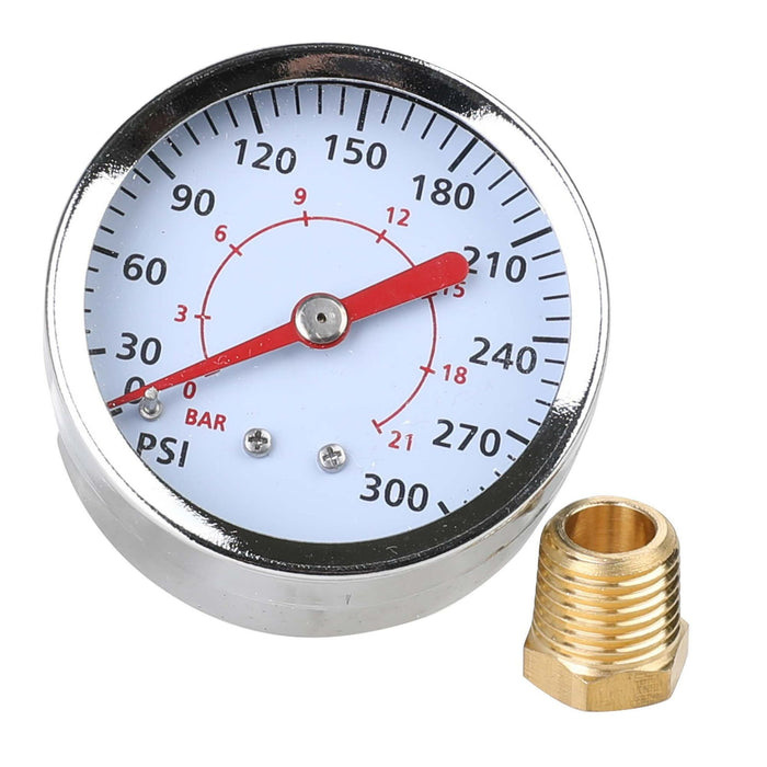 Hyper Tough 2-inch Brass & Steel Back-Mount Pressure Gauge, Manufacturer Part Number: 24-803HT