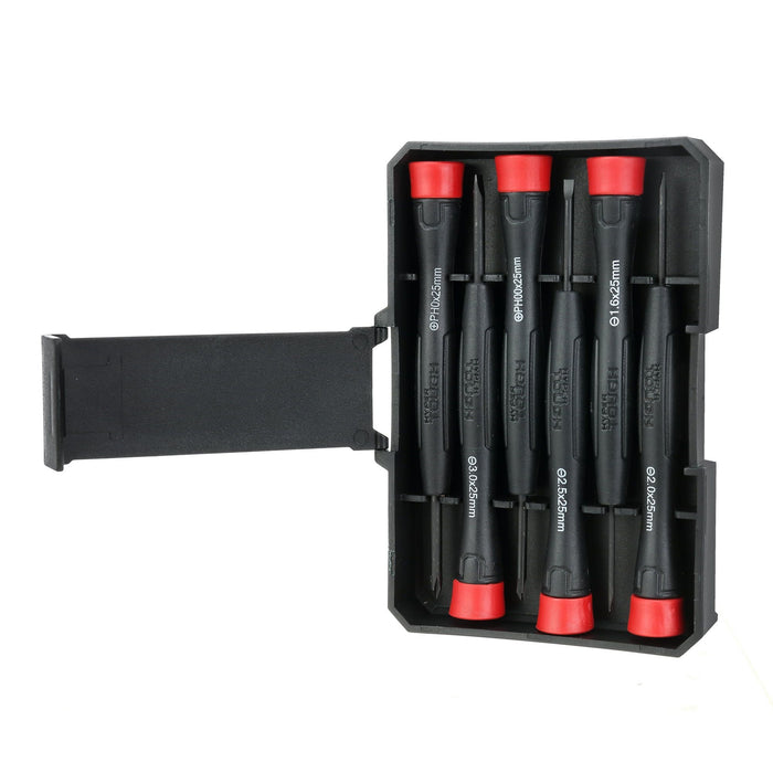 Hyper Tough 6 Piece Multiple Tip Precision Screwdriver Set with Storage Case TS85150N