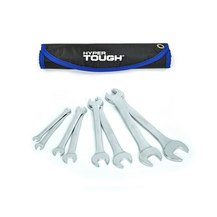 Hyper Tough 8-Piece Metric Double Open End Wrench Set