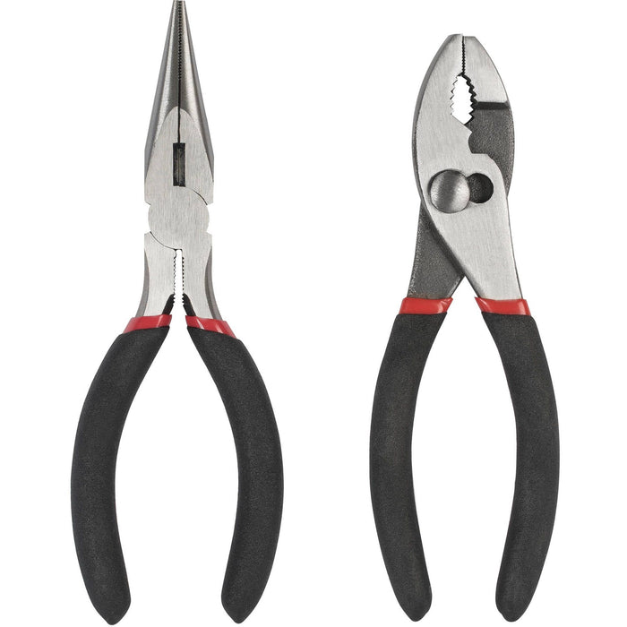 Hyper Tough 2-Piece 6-inch Pliers Set with Slip-Joint and Long Nose Pliers