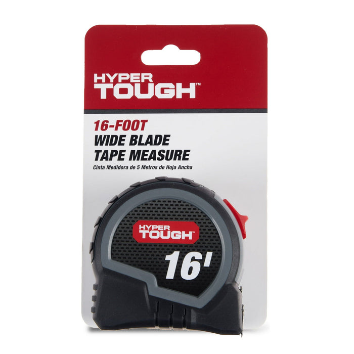 Hyper Tough 16ft. Wide Blade Steel Tape Measure