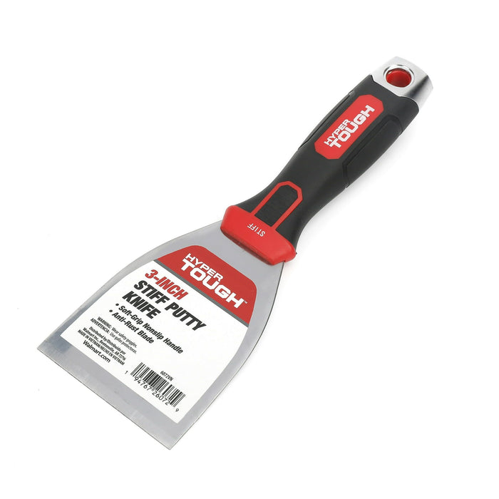 Hyper Tough Soft Grip Stiff Steel Putty Knife, 3 in