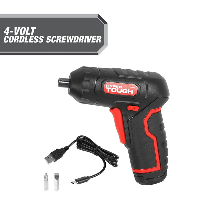 Hyper Tough 4-Volt Max Lithium-Ion Angle Grip Screwdriver with Charger, 80152