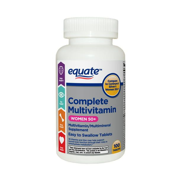 Equate Complete Multivitamin/Multimineral Supplement Tablets; Women 50+; 100 Count